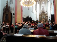 koncert duchovní hudby celý v kostele Obětování Panny Marie v Českých Budějovicích